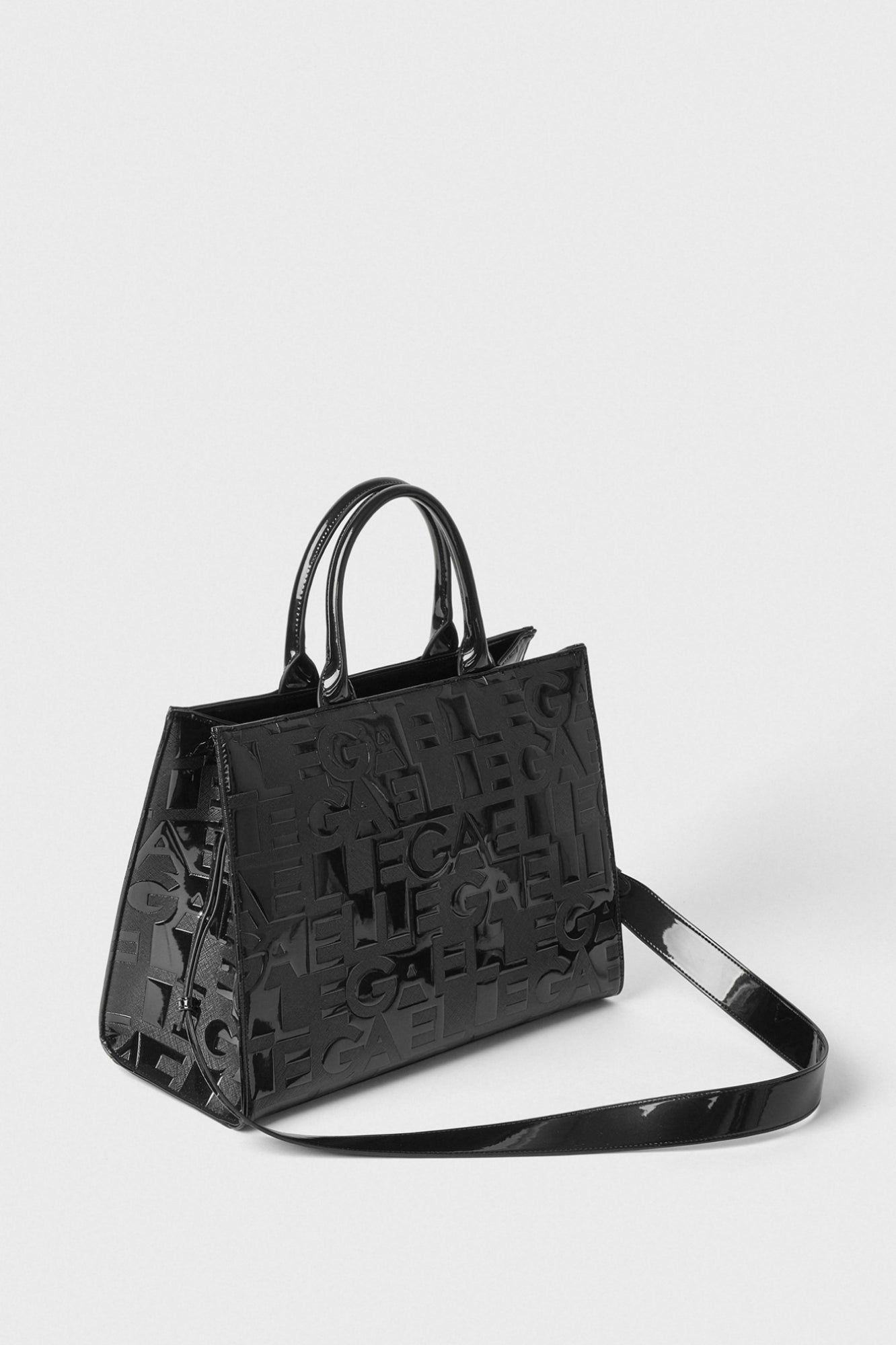 Gaelle Maxi Shopper Allover Embossed Con Logo In Metallo