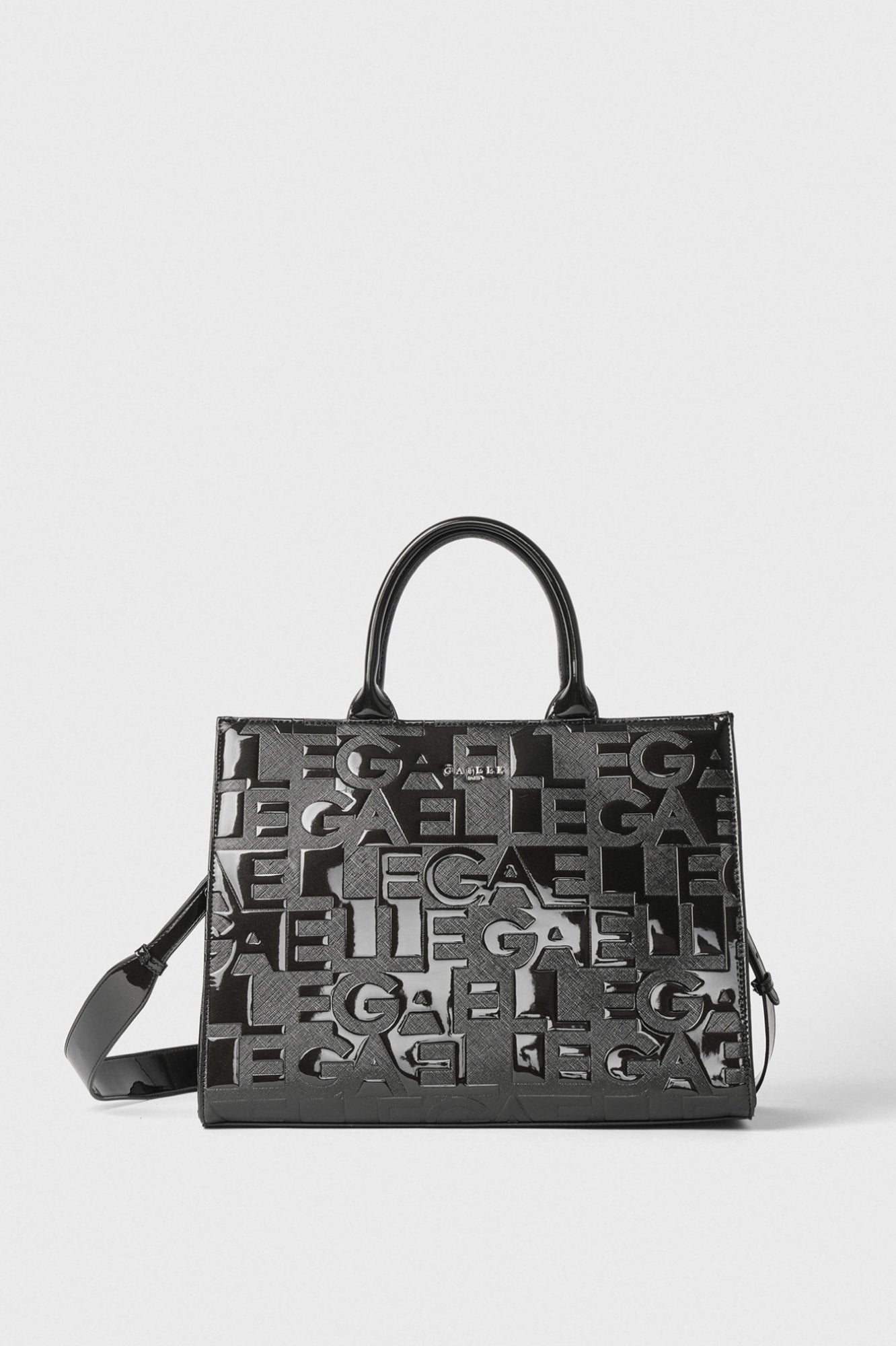 Gaelle Maxi Shopper Allover Embossed Con Logo In Metallo