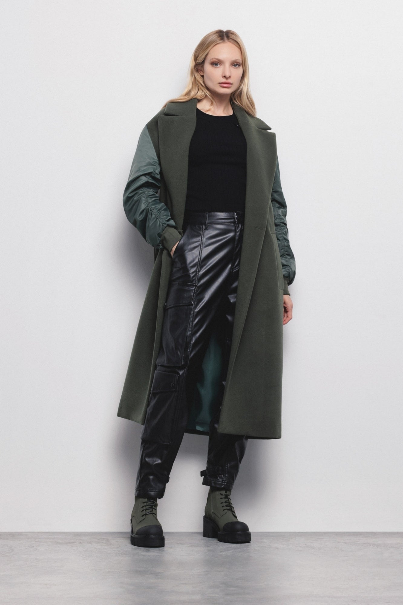 Gaelle paris Cappotto Doppiopetto Verde Militare