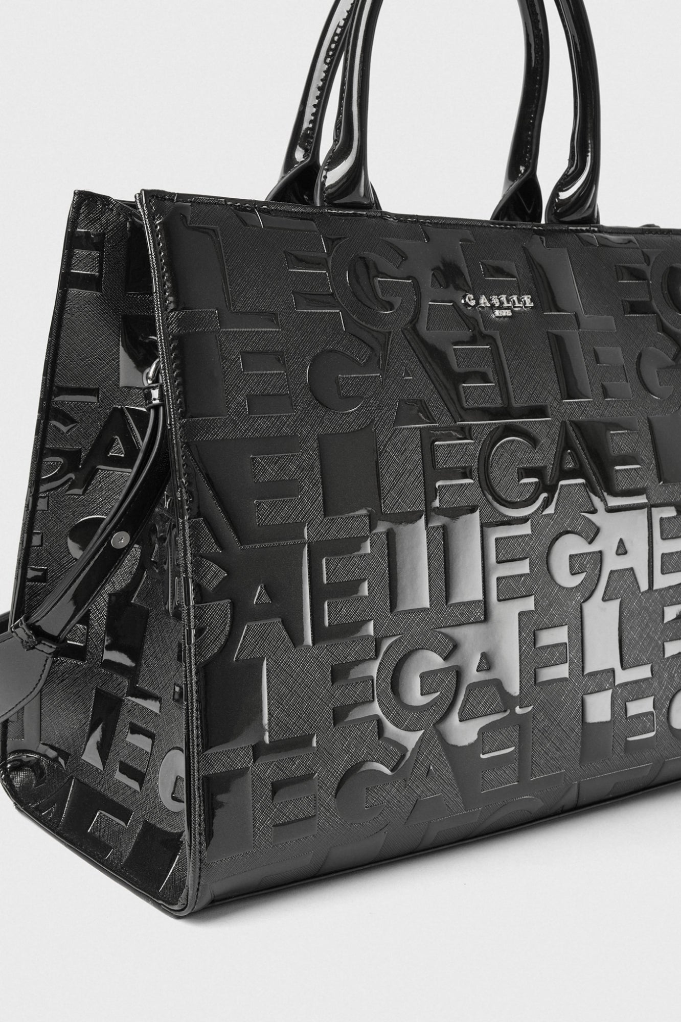 Gaelle Maxi Shopper Allover Embossed Con Logo In Metallo